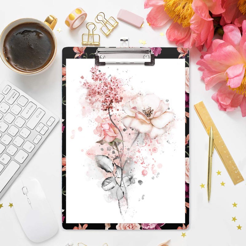 WAVEYU Cute Clipboard Hardboard for Kids Teens, Decorative Pink Clipboard with Low Profile Clip Chic Designed for Students Classroom School and Office Use, Cute(12.5"x9") - Image 5